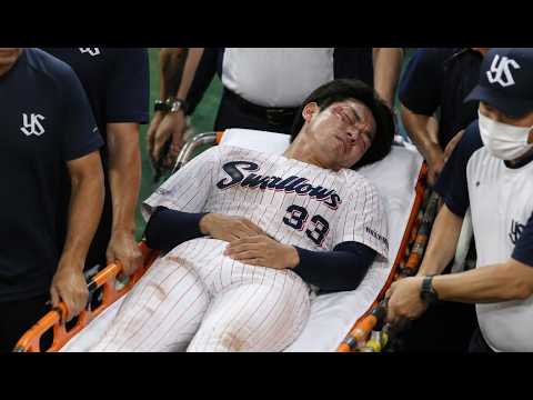 勝田成が頭部死球で緊急交代…144キロが右側頭部を直撃