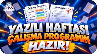 Yazılı Haftası Çalışma Programın Hazır! 📝