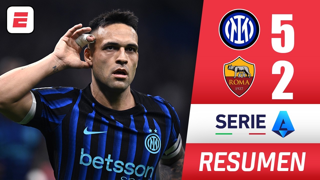 INTER goleó 5-2 a la ROMA en glorioso regreso de Lautaro Martínez, quien marcó DOBLETE | Serie A
