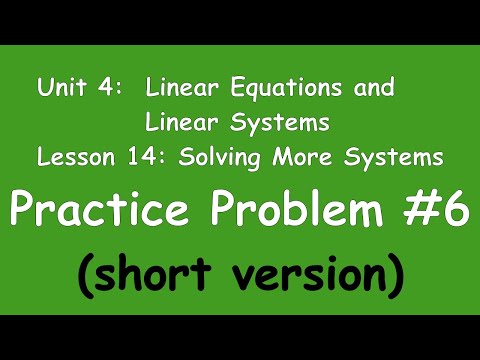 8th Grade Illustrative Mathematics: Grade 8; Unit 4; Lesson 14: Practice Problem 6 (short version)