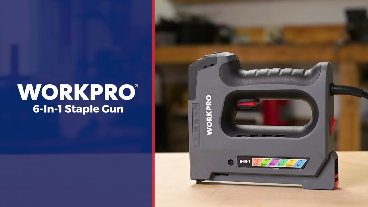 WORKPRO® Tools | 110V Corded 6-in-1 Electric Staple Gun