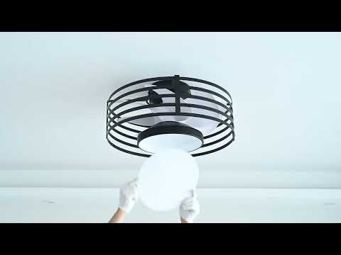 Vídeo de Ventilador Techo XALOC Negro Motor DC Silencioso 6 Velocidades + Mando