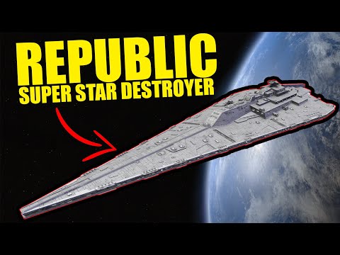 The SUPER STAR DESTROYER used by the REPUBLIC during the Clone Wars