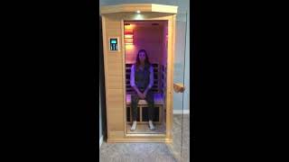 Sarah talks about the health bnefits of her Jacuzzi® infrared sauna