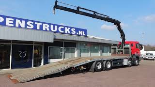 Camion porte-voitures MAN TGS 35.360 8x2 Oprijwagen + HIAB 228 E 3 kraan. Radio grafisch + à vendre - Image 4 | Autoline FR Camion porte-voitures MAN TGS 35.360 8x2 Oprijwagen + HIAB 228 E 3 kraan. Radio grafisch + | Image 4 - Autoline