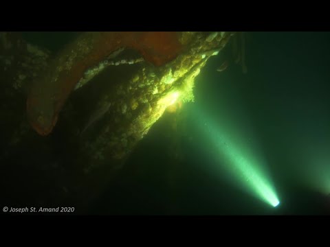 DIVERS DISCOVER BOW OF THE M.S. STOCKHOLM,SWEDISH SHIP THAT COLLIDED WITH THE ANDREA DORIA IN 1956