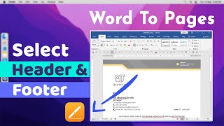 How To Select or Edit Ms Word Header & Footer on Apple Pages