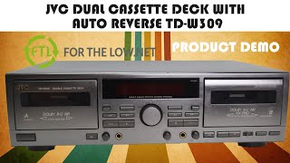 Video thumbnail for JVC DUAL CASSETTE DECK AUTO REVERSE HIGH SPEED DUBBING TD-W309 PRODUCT DEMO by Spencertified