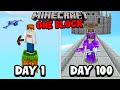 I Survived 100 Days On ONE BLOCK In Minecraft