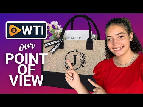 TOPDesign Initial Jute/Canvas Tote Bag - WTI product video review