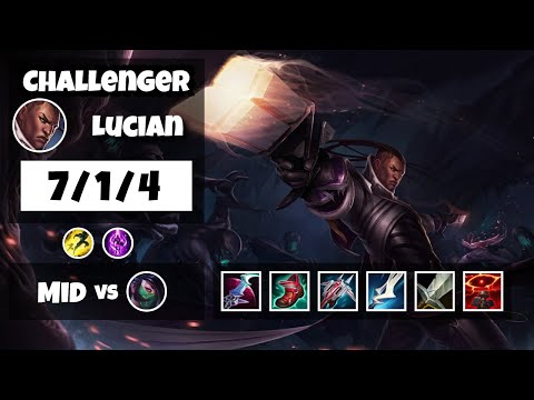 Lucian vs Akali NA Challenger MID (7/1/4) - v11.13