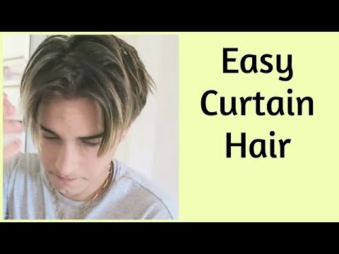 Easy Curtain Hair Tutorial for Guys (90s look & only 1...
