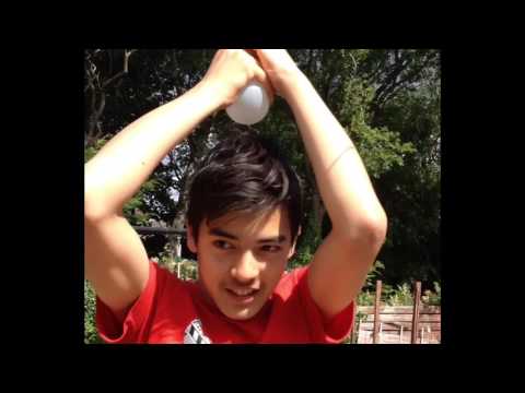 Boy fails to burst water balloon on head