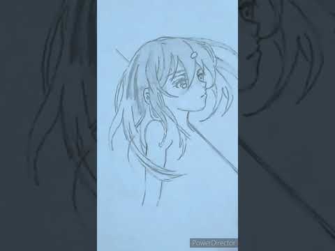 Drawing random anime ( Girl ) #short