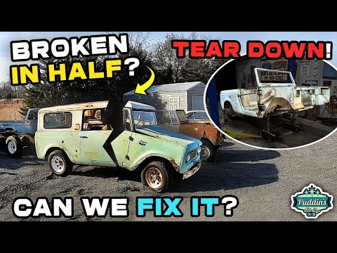 1967 Scout Project. The Body is BREAKING IN HALF! Disassembly and Repair.