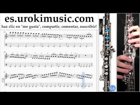Como Tocar Oboe Miley Cyrus - Wrecking Ball Parte#1 Clases Notas Musicales Tutorial Tablatura