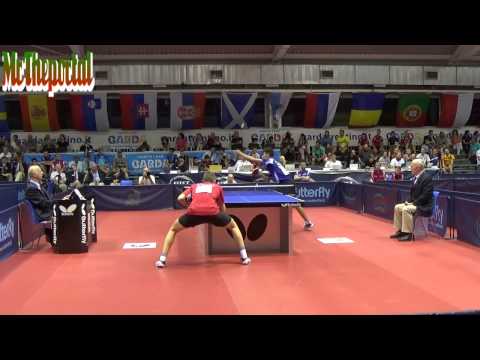 Table Tennis EYC 2014 - Alexandre Cassin Vs Filip Zeljko - (Junior 1/2 Final)