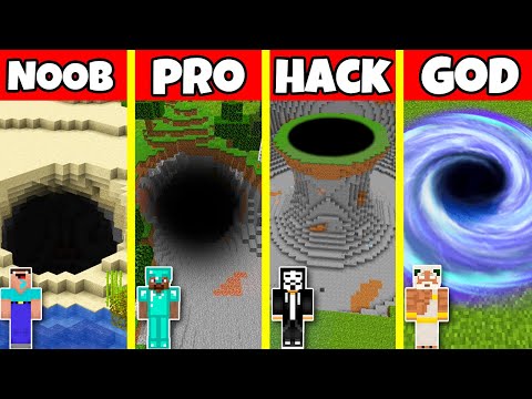 Minecraft Battle: TUNNEL HOUSE BUILD CHALLENGE - NOOB vs PRO vs HACKER vs GOD Animation