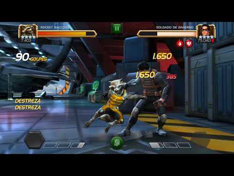 Marvel Contest of Champions - 4* Rocket Raccoon vs. ROL Winter Soldier