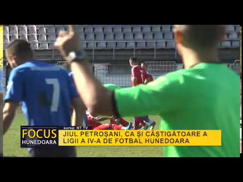 JIUL PETROȘANI, CA ȘI CÂȘTIGĂTOARE A LIGII A IV-A DE FOTBAL HUNEDOARA