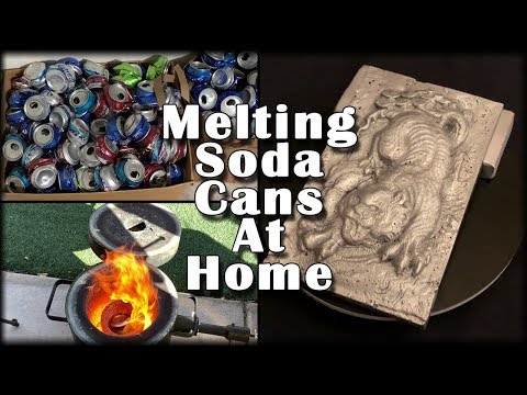 How To Melt Aluminum Soda Cans At Home Into Ingots & Art - Recycling For Art