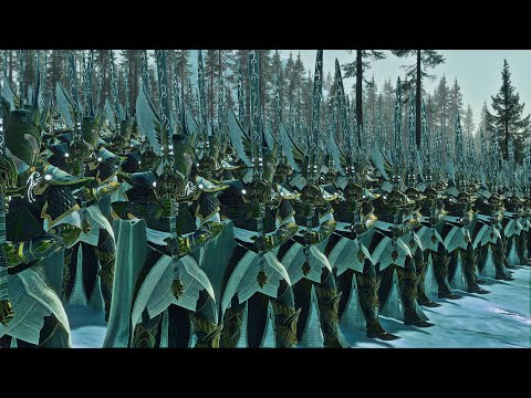 Snow Elves Vs Dark Elves | 18,000 Unit cinematic Battle | Total War Warhammer 2