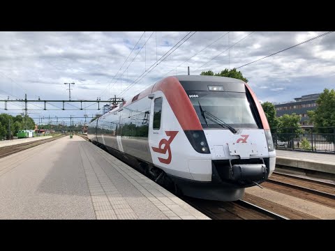 Tåg på Gävle Central Juli 2020