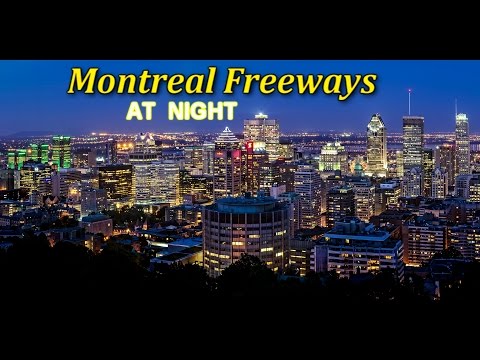 Montreal Highway System at Night, Quebec