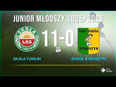 Cały mecz Juniora Młodszego Sokół Nordkalk Górnik Rykoszyn - Skała Tumlin 2025/2026