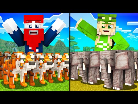 BENX TIER ARMEE gegen ELINA TIER ARMEE! Minecraft