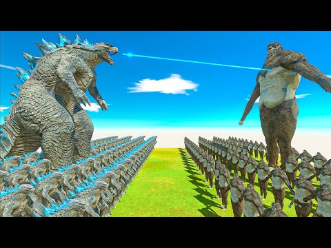 Legendary Godzilla war - Growing Godzilla 2014 vs Beast Titan - Animal Revolt Battle Simulator