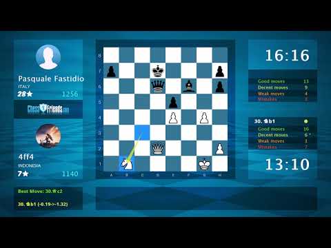 Chess Game Analysis: 4ff4 - Pasquale Fastidio : 1/2-1/2 (By ChessFriends.com)