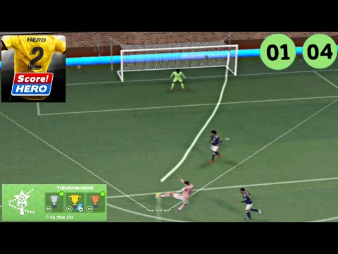 Score! Hero 2 | THROWIN HERO • Level 1-4 Complete Walkthrough 3 Stars