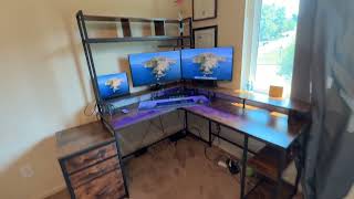 EnHomee Reversible L-Shaped Desk Review | Gaming & Home Office Setup