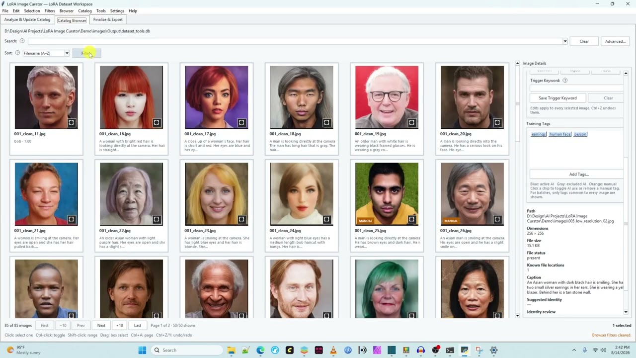 Watch the LoRA Image Curator demo