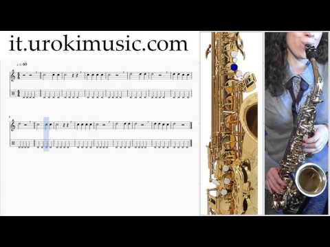 Lezioni di Sassofono Contralto C#1 S#2 L#3 Melodia Tutorial Spartito Imparare Insegnante Metodi Part