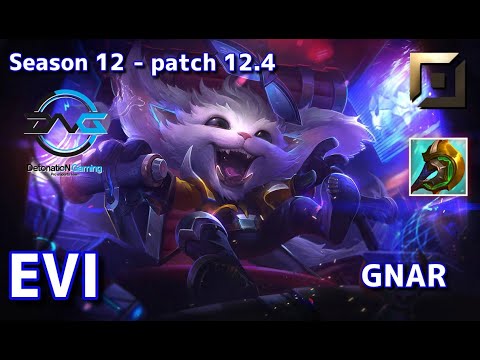 【KRサーバー/D1】DFM Evi ナー(Gnar) VS レネクトン(Renekton) TOP - Patch12.4 KR Ranked【LoL】