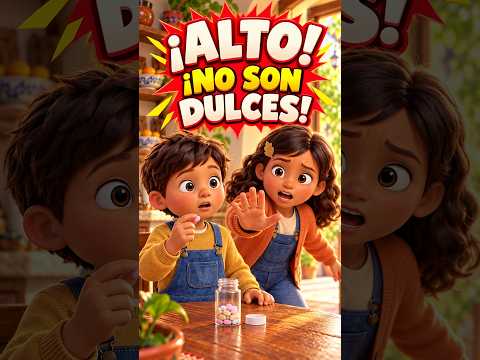 ALTO! ¡Eso No Es Dulce! 💊 Cuento Infantil: Las Medicinas, No Son Dulces. Siempre Debemos Preguntar