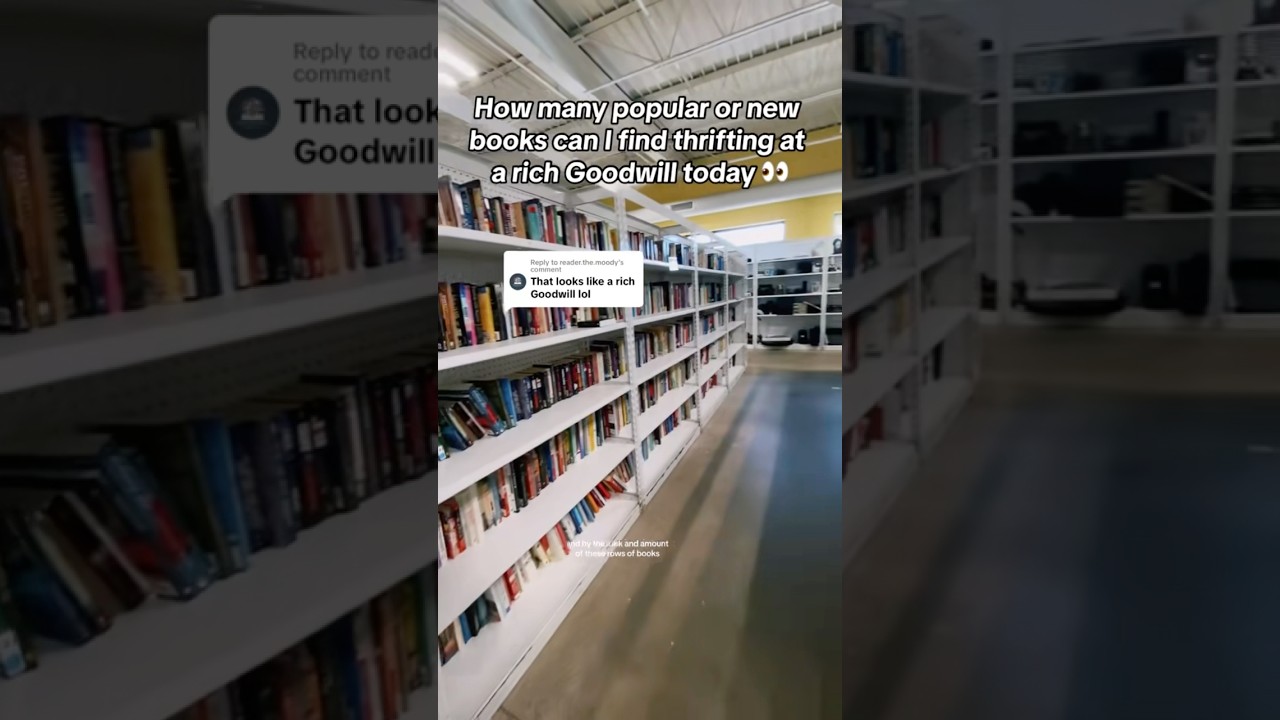 Thrifting for Books at a “RICH” Goodwill 📚🛒 #books #bookhaul #thrifting #goodwill