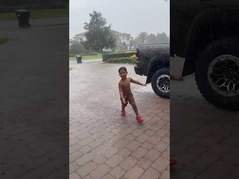 Mom catches son playing during a storm and she does this #shorts