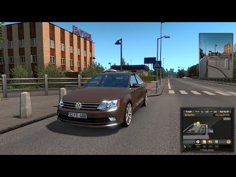 ETS2 1.34 Mods |Car Mod| - Driving Around in The City on Volkswagen Jetta V1R4