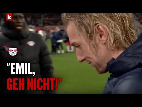 Mitspieler holen emotionalen Forsberg aus Interview raus | RB Leipzig