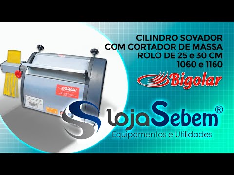 Cilindro Elétrico Sovador Laminador Inox com Cortador de Talharim 1160