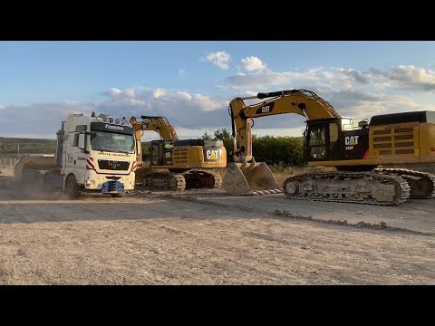 Transporting Two Caterpillar 352F Excavators (Kostakis And Me) Fasoulas Heavy Transports