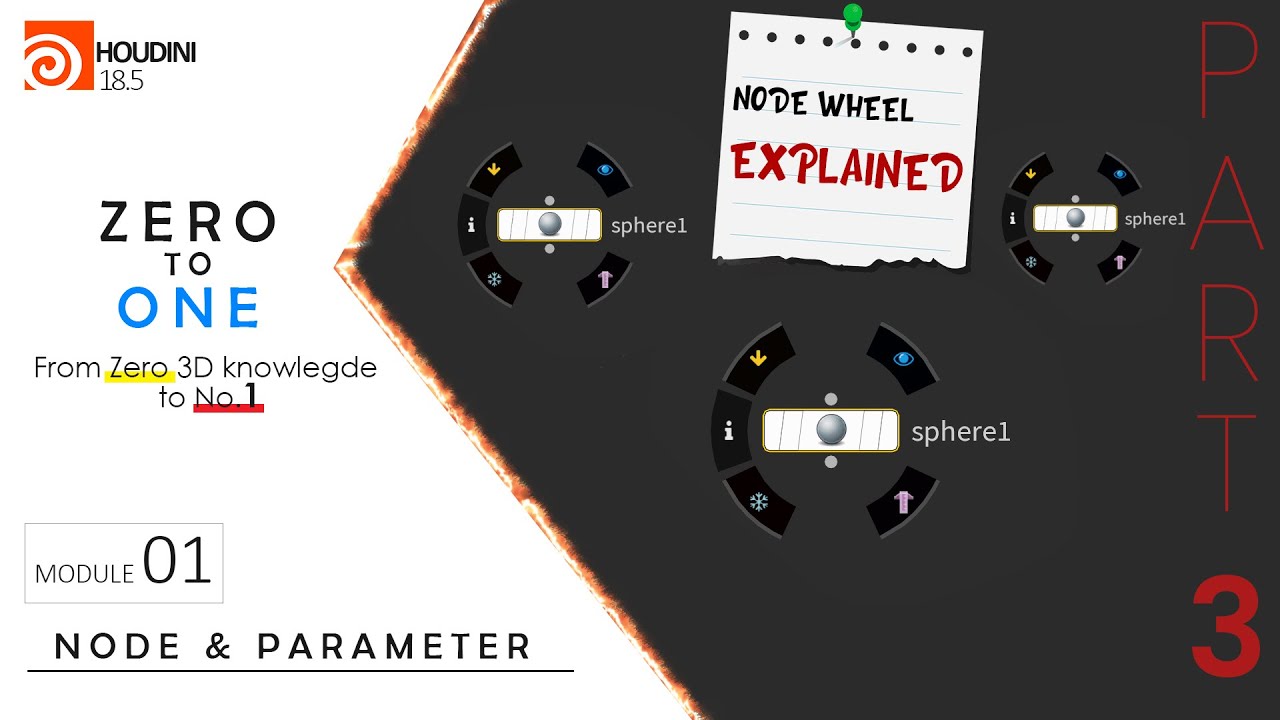 Zero to One: Node Wheel Explained | Houdini Tutorial (M105)