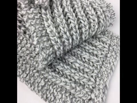 Fisherman's Rib Free Knit Scarf Pattern for Beginners