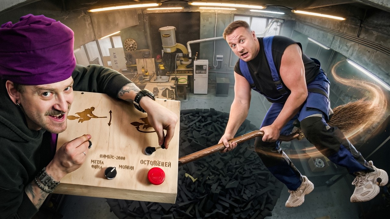 АТТРАКЦИОН ПОЛЕТА НА МЕТЛЕ! ДМИТРИЙ ЖУРАВЛЕВ И КРАСТЕР