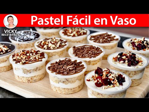 PASTEL FACIL EN VASO | Vicky Receta Facil