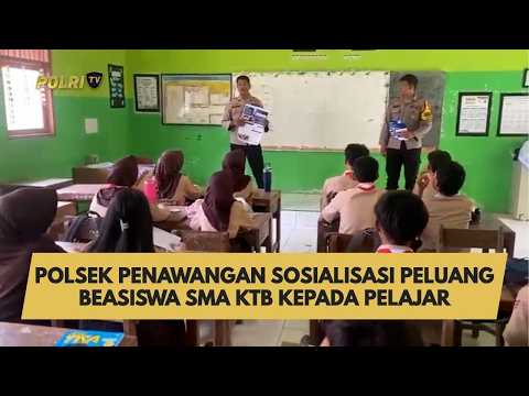 POLSEK PENAWANGAN SOSIALISASI PELUANG BEASISWA SMA KTB KEPADA PELAJAR