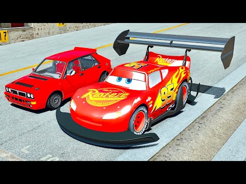 Lightning McQueen GTR vs Lancia Delta Integrale EVO at Top Gear Track